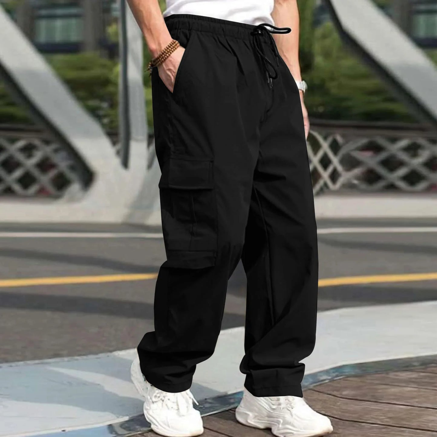 Autumn new multi pocket workwear pants