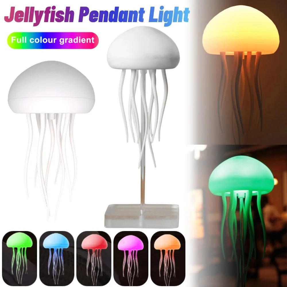 Dynamic Jellyfish Night Light Voice Control RGB Color Changing