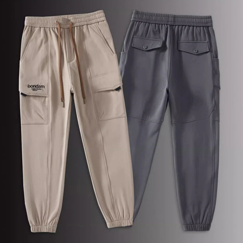 Straight leg-binding casual pants