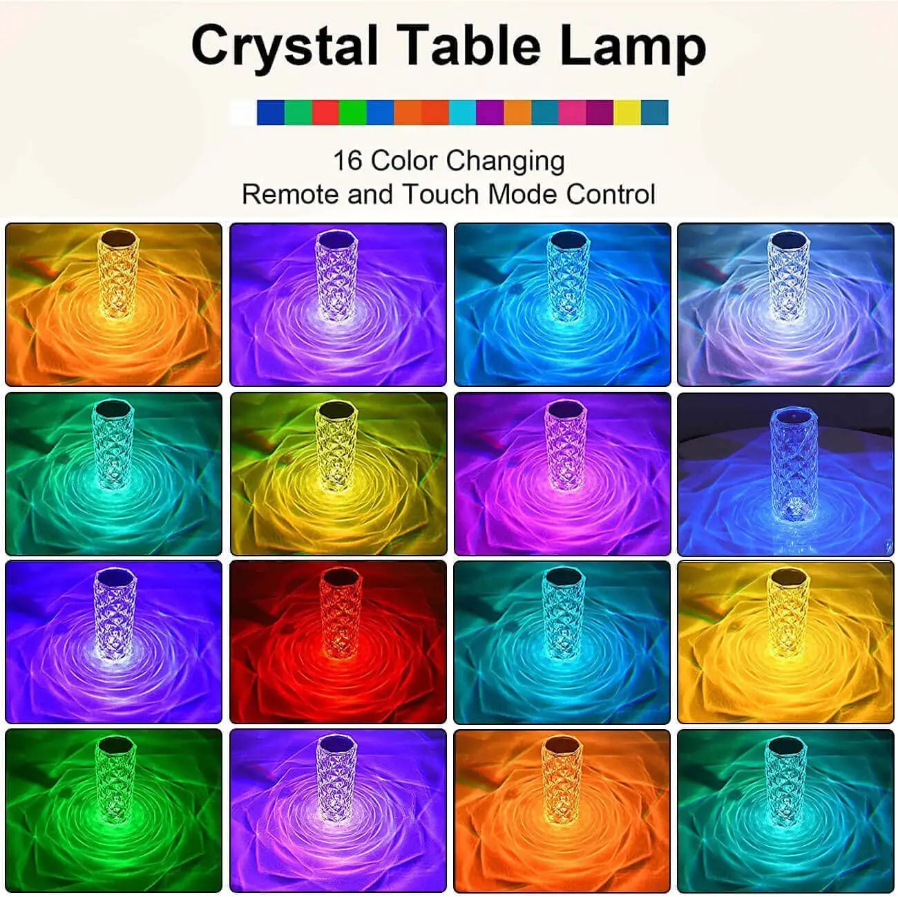 Crystal Touch Table Lamp For Bedroom