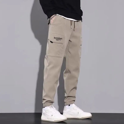 Straight leg-binding casual pants