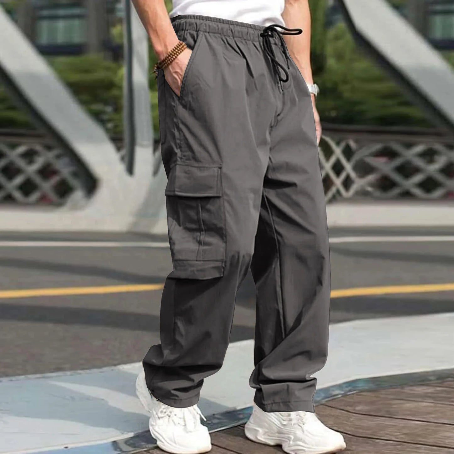 Autumn new multi pocket workwear pants